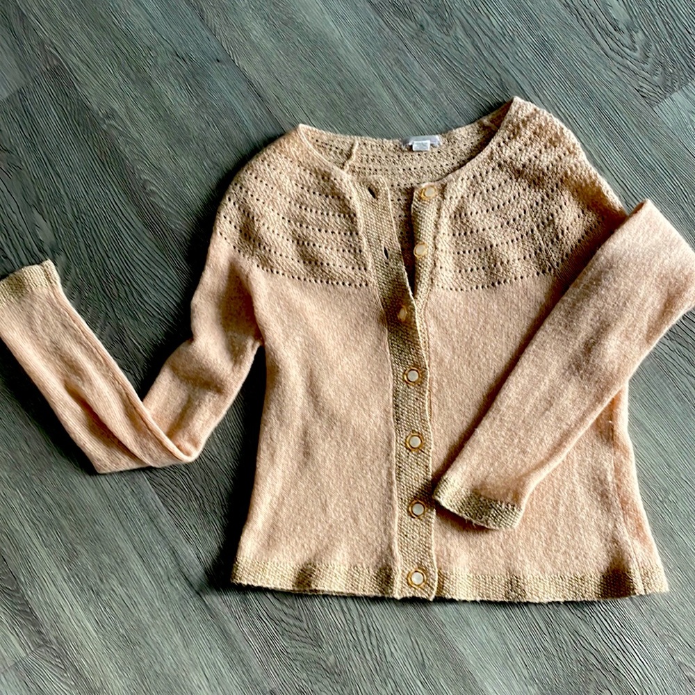 Lux Lux Lux Lux Crop Top Beign/Gold Cardigan